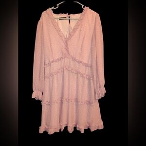 Elegant Pink Backless Dress